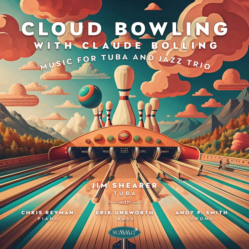 the album cover for Jim Shearer - Cloud Bowling With Claude Bolling: Music For Tuba