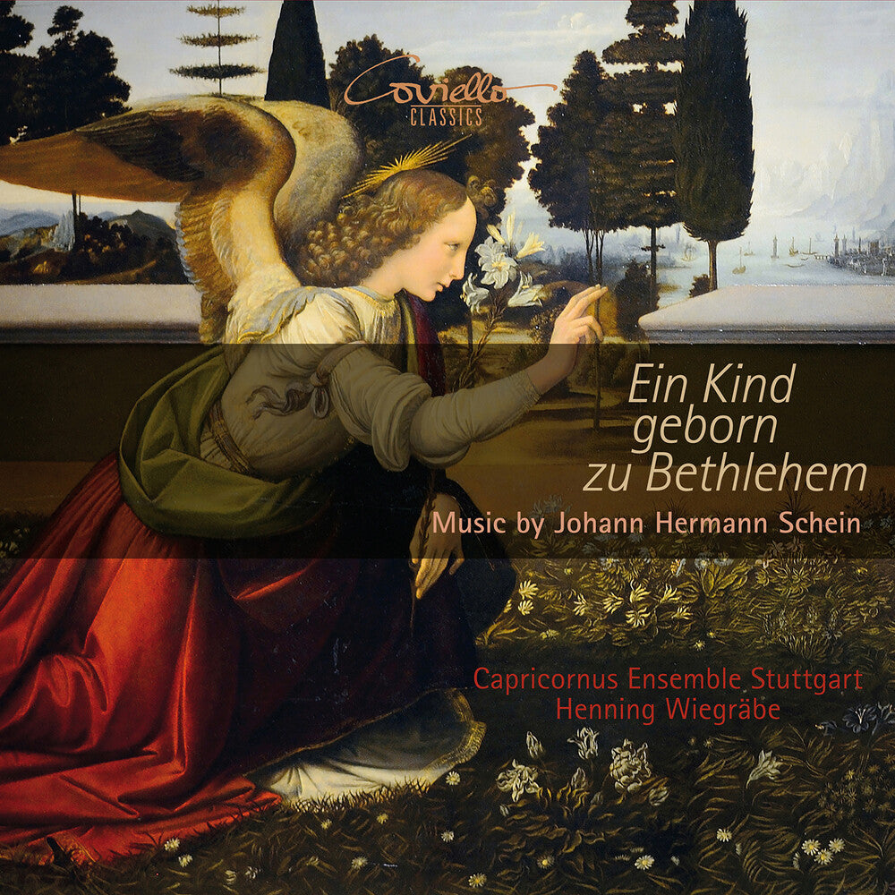 the album cover for Schein / Wiegrabe / Capricornus Ensemble Stuttgart - Ein Kind Geborn Zu Bethlehem
