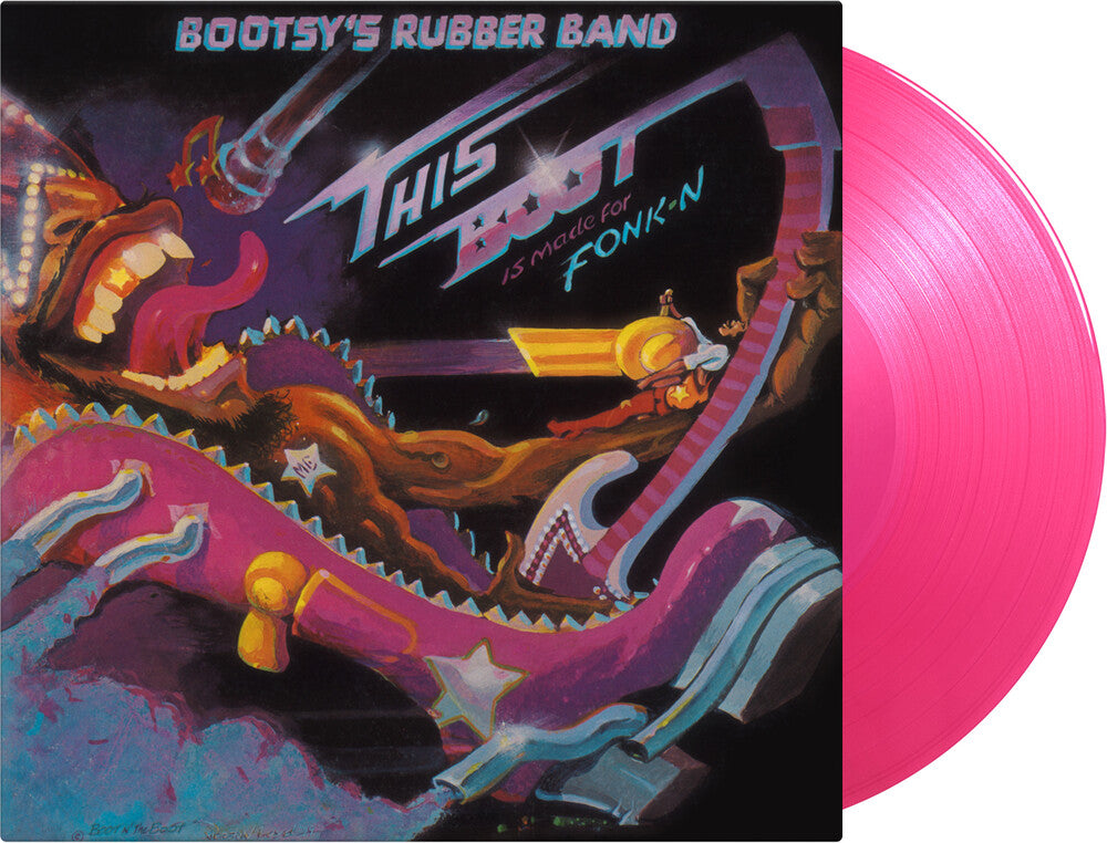 the album cover for Bootsy's Rubber Band - This Boot Is Made For Fonk-N [Colored Vinyl] [Limited Edition] (Mgta)