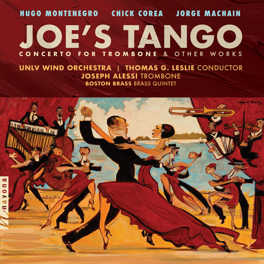 the album cover for Montenegro / Machain / Unlv Wind Orchestra - Joe's Tango: Concerto For Trombone & Other Works