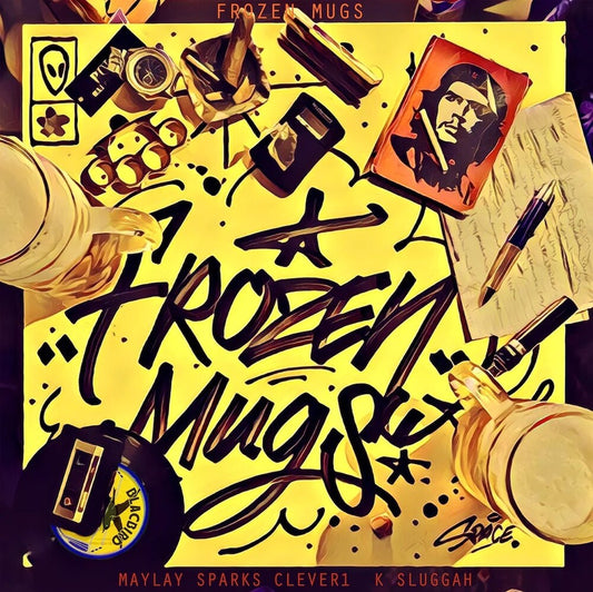 the album cover for Frozen Mugs (Maylay Sparks X Clever 1 X K Sluggah) - Frozen Mugs