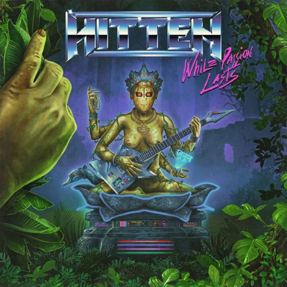 the album cover for Hitten - While Passion Lasts - Blue Jay (Blue) [Colored Vinyl]