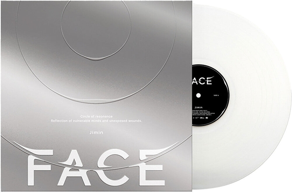 the album cover for Jimin (BTS) - FACE [Opaque White LP]