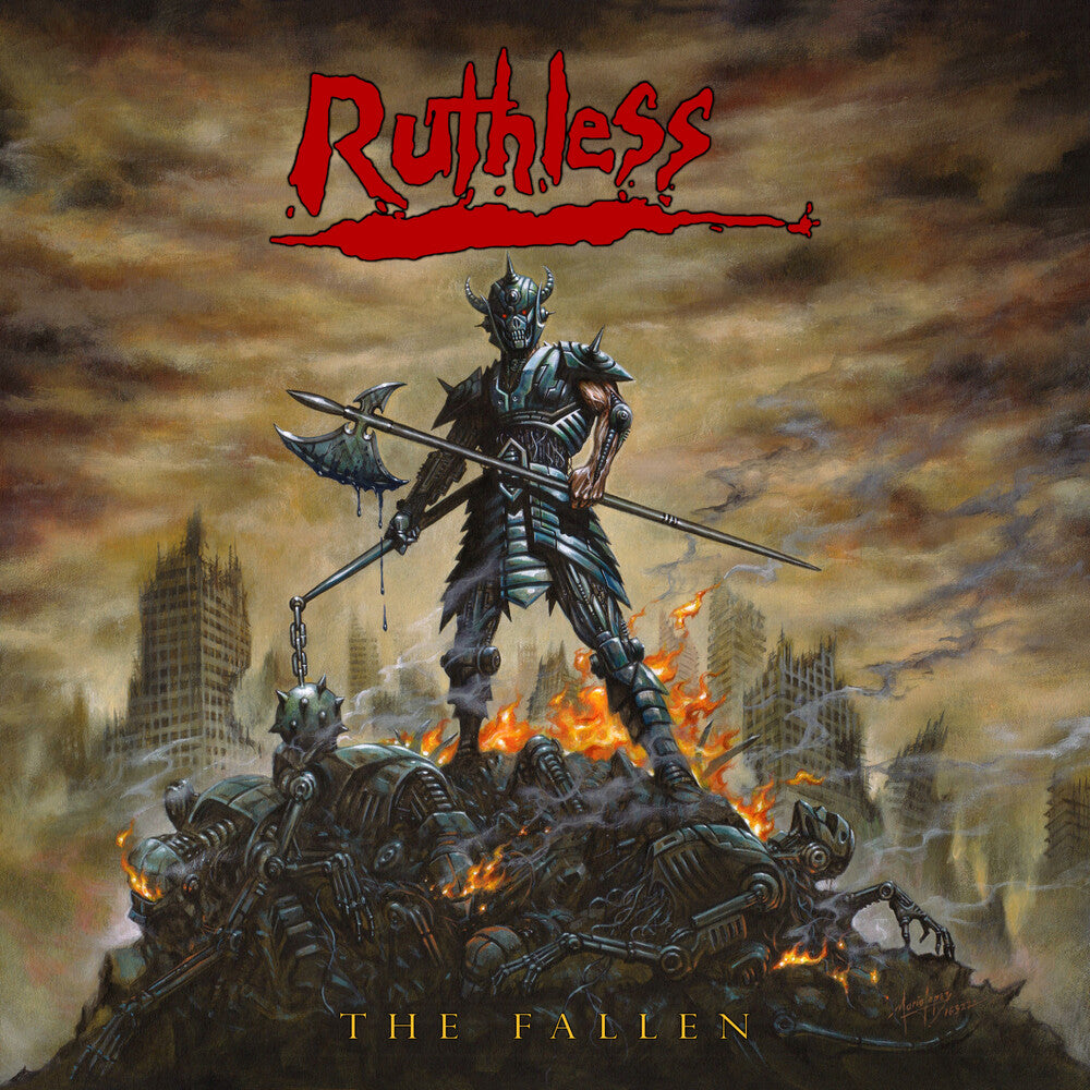 the album cover for Ruthless - Fallen (Blue) [Clear Vinyl] (Red)
