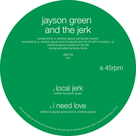 the album cover for Jayson Green  & The Jerk - Local Jerk / I Need Love