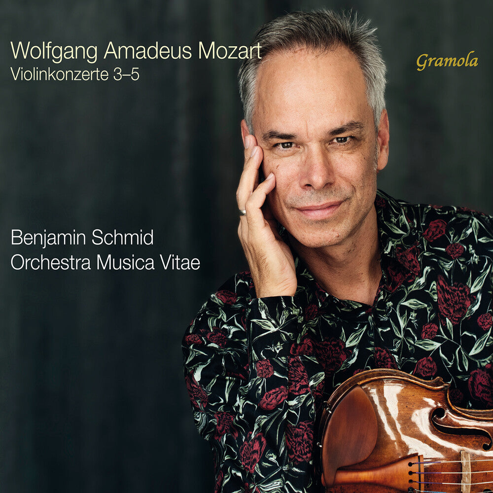 the album cover for Mozart / Schmid / Orchestra Musica Vitae - Concertos For Violin & Orchestra Nos. 3-5