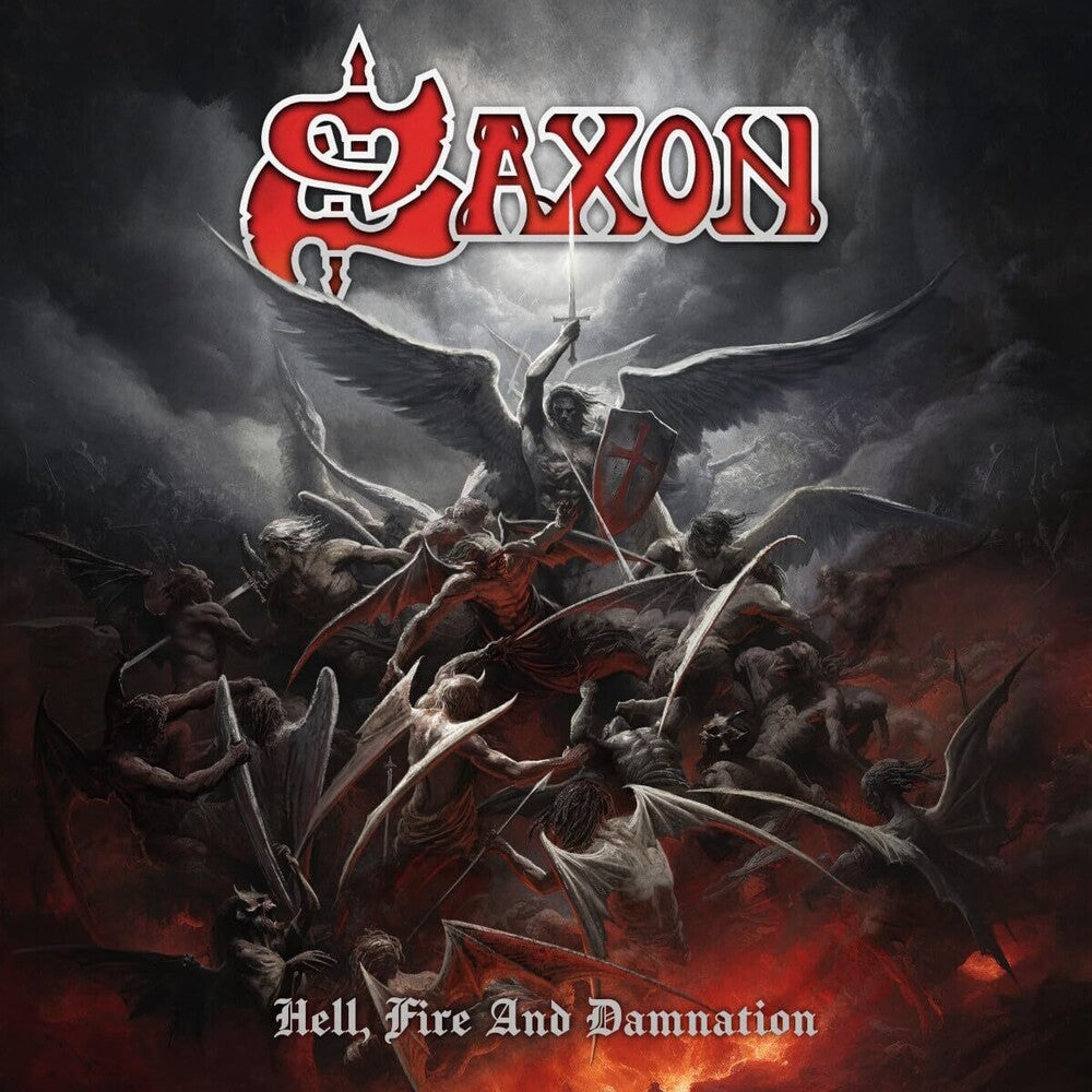 the album cover for Saxon - Hell Fire And Damnation