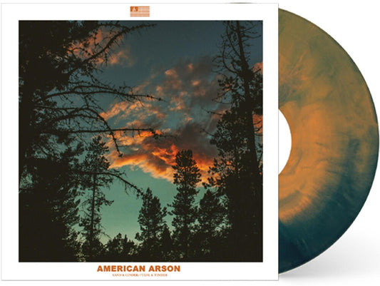 the album cover for American Arson - Sand & Cinder Tide & Timber [Colored Vinyl] (Grn) (Org)