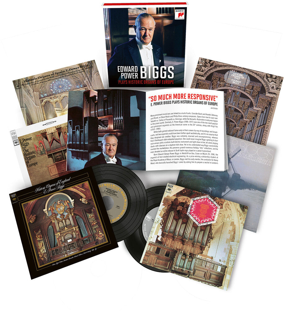 the album cover for J Bach .S. / Beethoven,L.V. / Biggs - Edward Power Biggs Plays Historic Organs Of Europe