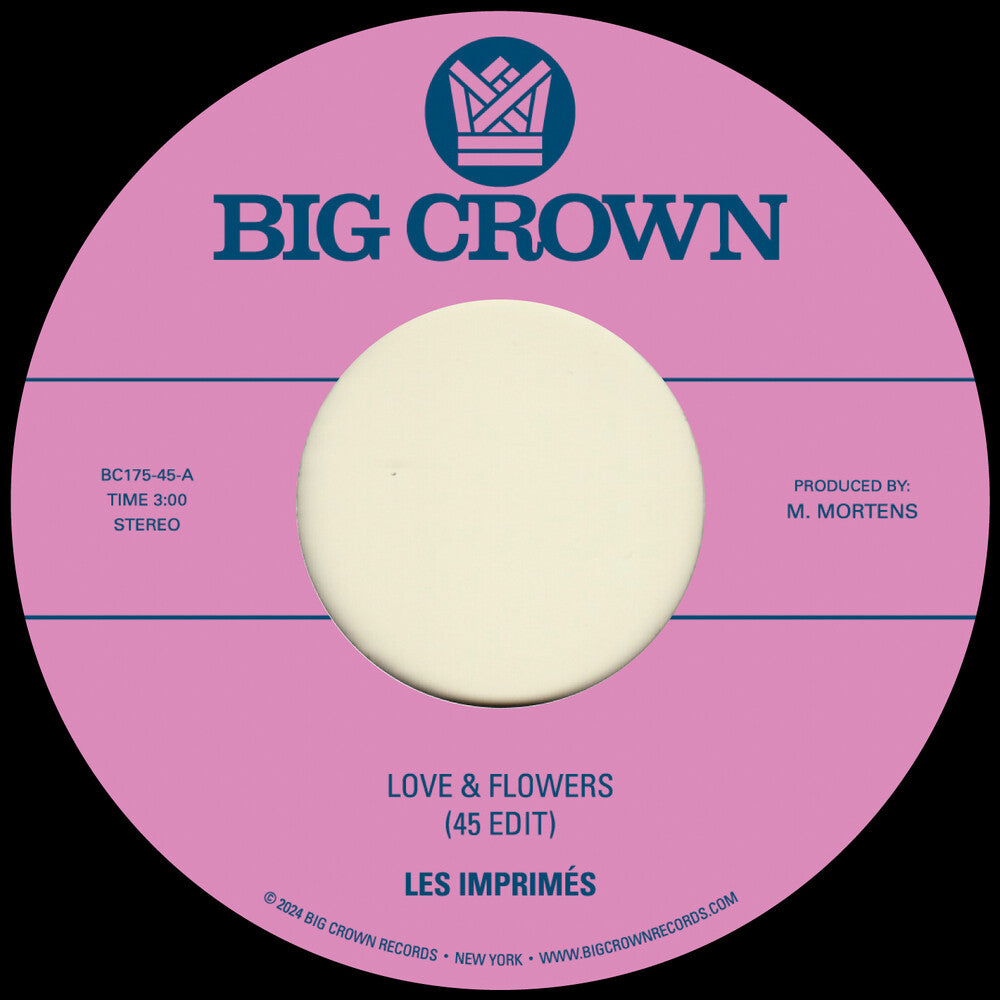 the album cover for Les Imprimes - Love & Flowers (45 Edit) / You