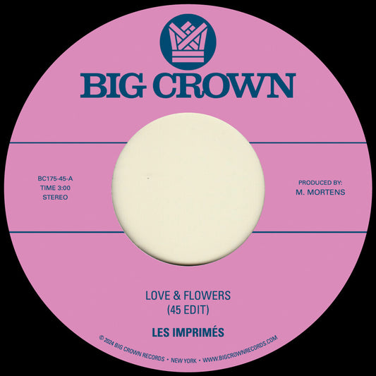the album cover for Les Imprimes - Love & Flowers (45 Edit) / You