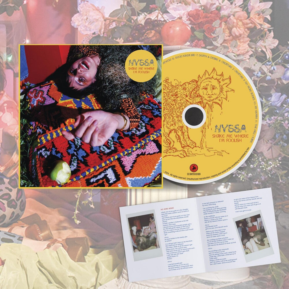 the album cover for NYSSA - Shake Me Where I'm Foolish