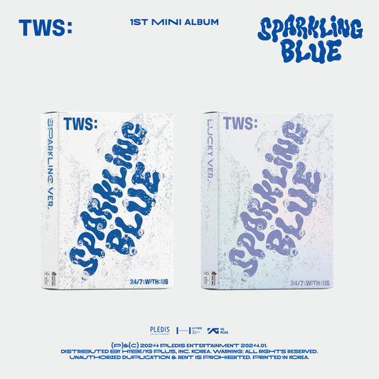 the album cover for TWS - TWS 1st Mini Album 'Sparkling Blue' [Lucky Ver.]