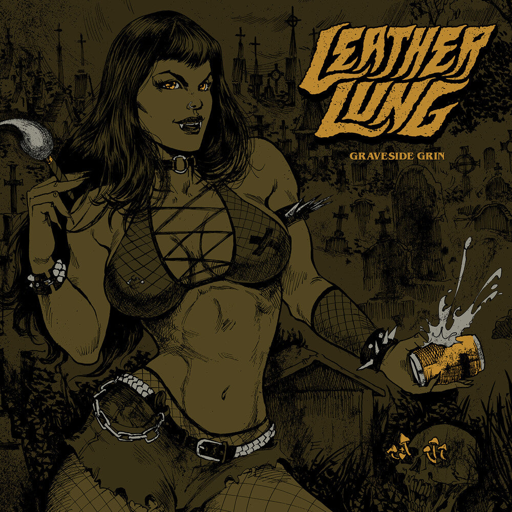 the album cover for Leather Lung - Graveside Grin [Digipak]