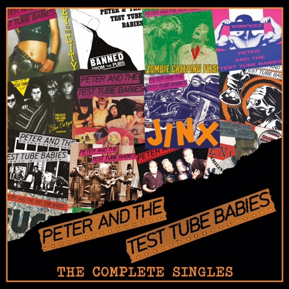 the album cover for Peter & The Test Tube Babies - Complete Singles - Double Edition (Uk)