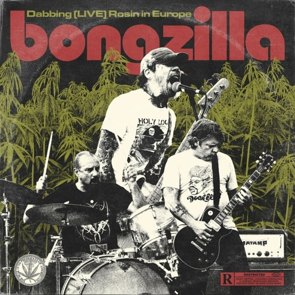 the album cover for Bongzilla - Dabbing (Live) Rosin In Europe [Colored Vinyl] [Limited Edition] (Red)