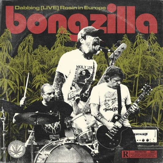 the album cover for Bongzilla - Dabbing (Live) Rosin In Europe [Colored Vinyl] [Limited Edition] (Red)