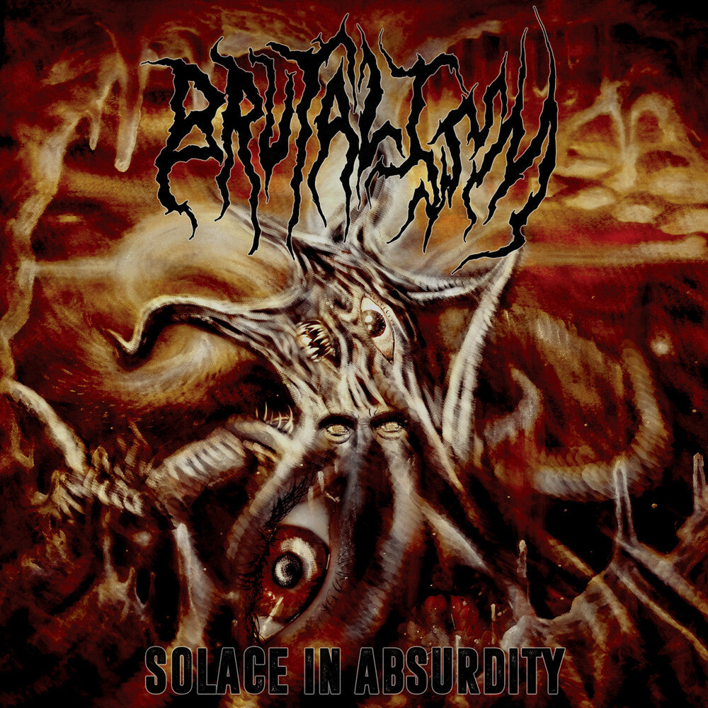 the album cover for Brutalism - Solace In Absurdity