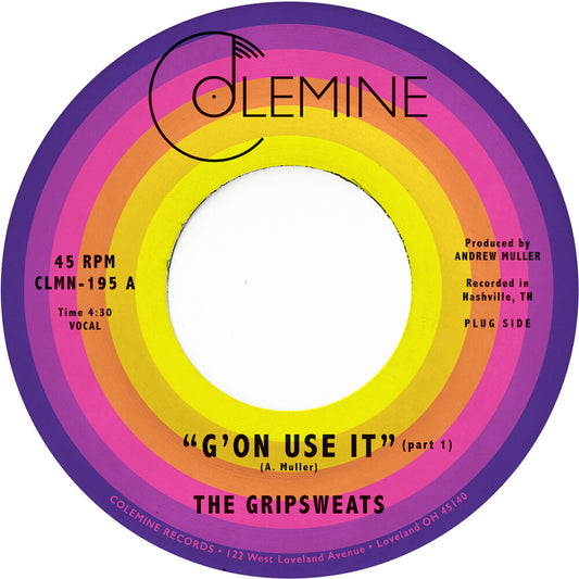 the album cover for Gripsweats - G'on Use It [Colored Vinyl] (Can)