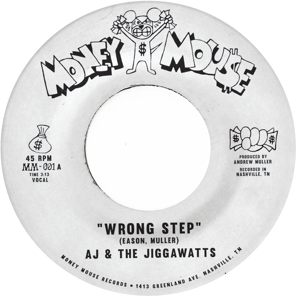 the album cover for Aj & The Jiggawatts - Wrong Step / Karma Is A Bitch [Colored Vinyl] (Gol) (Can)