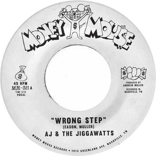 the album cover for Aj & The Jiggawatts - Wrong Step / Karma Is A Bitch [Colored Vinyl] (Gol) (Can)