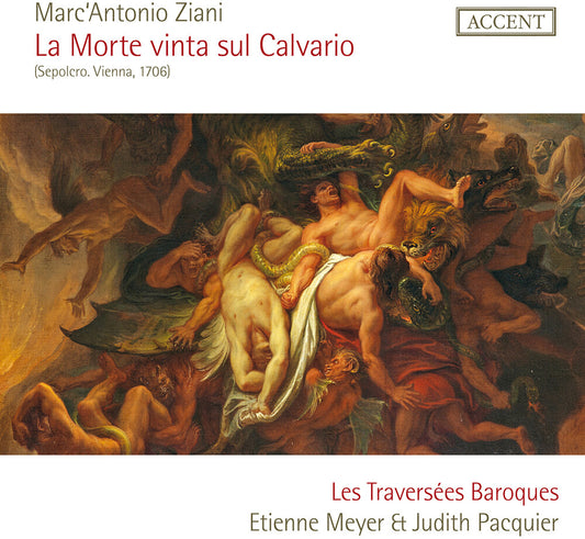 the album cover for Ziani / Meyer / Les Traversees Baroques - La Morte Vinta Sul Calvario