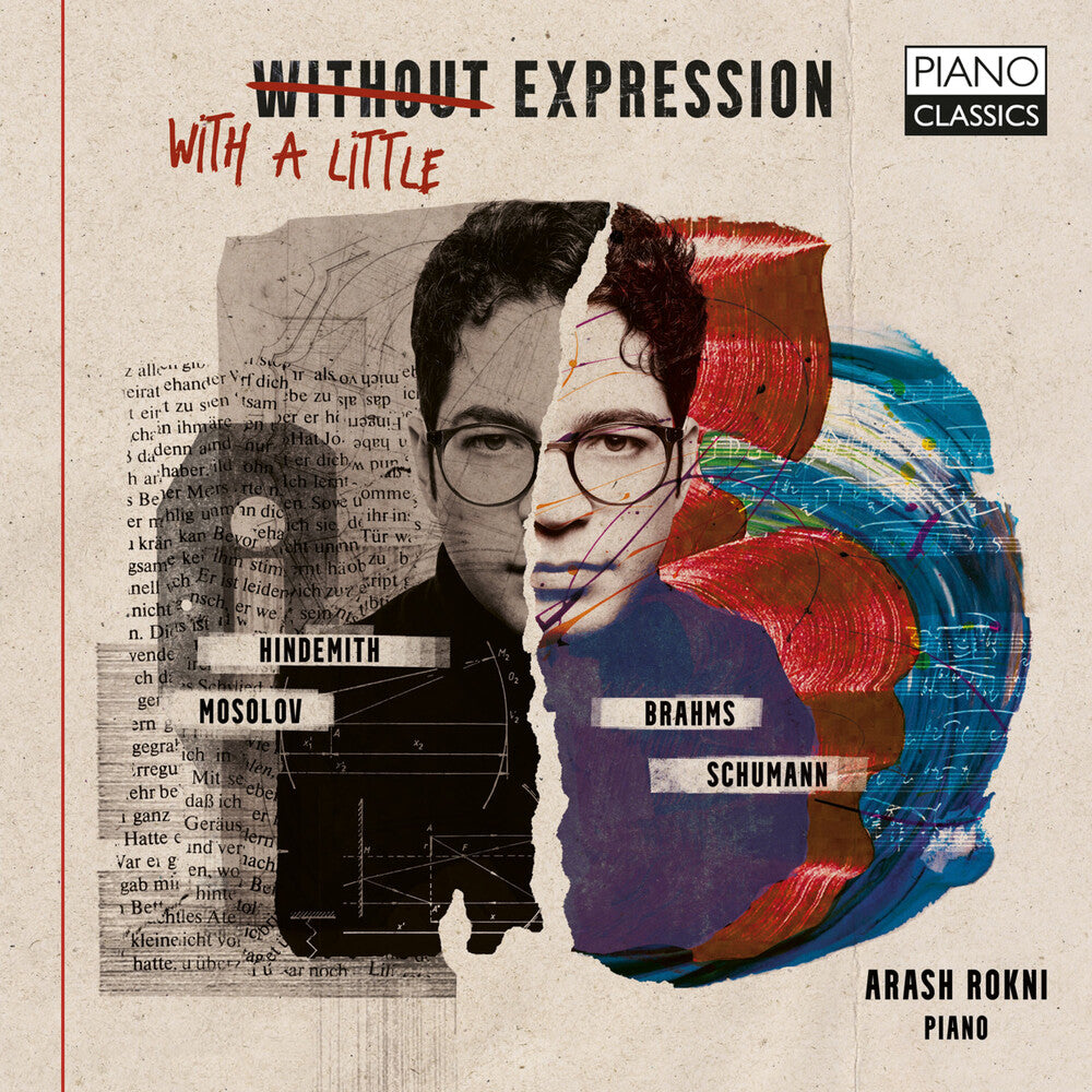 the album cover for Brahms / Hindemith / Rokni - With A Little Expression