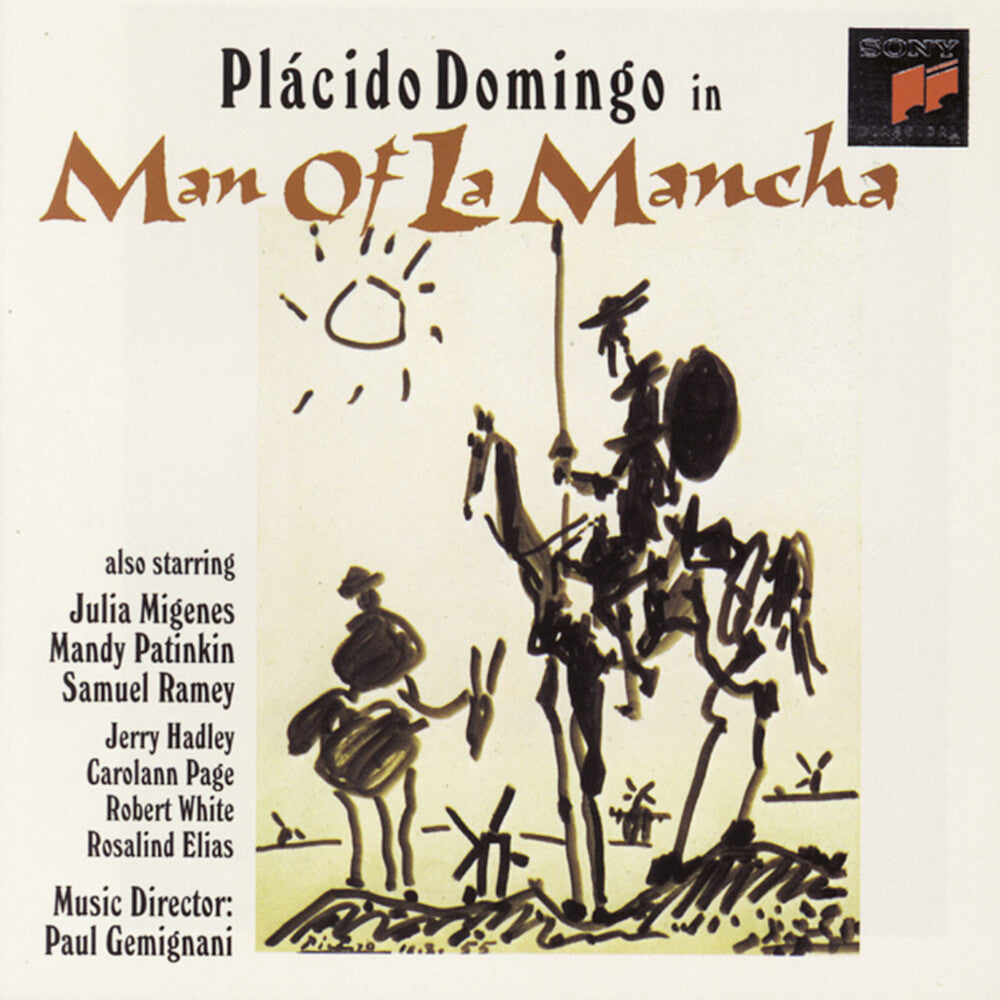 the album cover for PlÃ¡cido Domingo - Man Of La Mancha