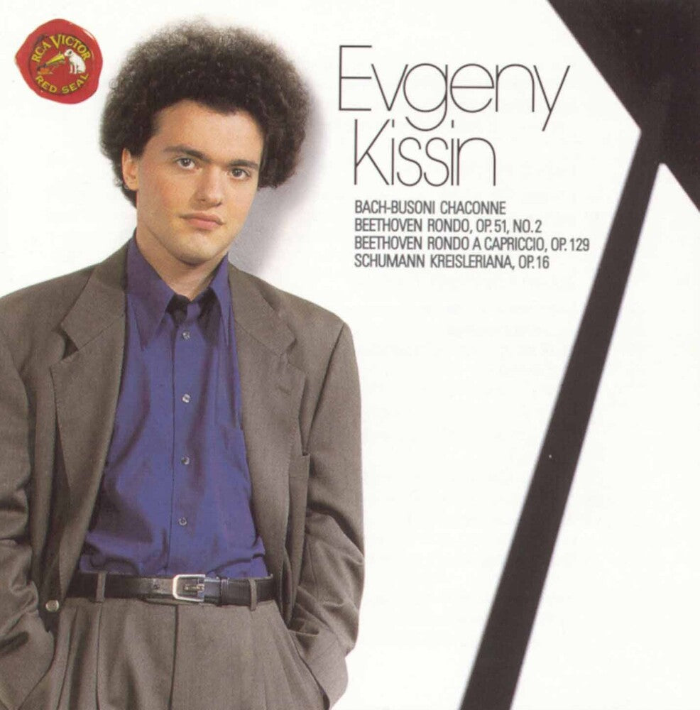the album cover for Evgeny Kissin - Plays Bach/Busoni/Schumann/Moz