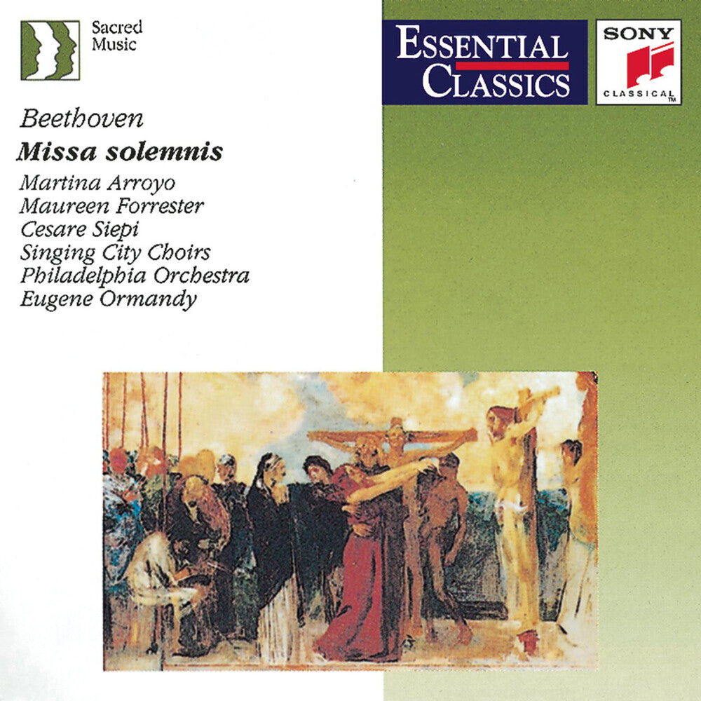 the album cover for Eugene Ormandy - Beethoven: Missa Solemnis :  Arroyo - Forrester - Lewis - Siepi - Ormandy