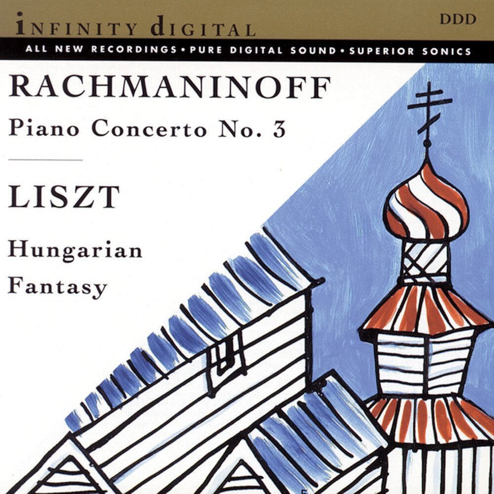 the album cover for Rachmaninoff/Liszt - Piano Concerto 3 / Humgarian Fantasy