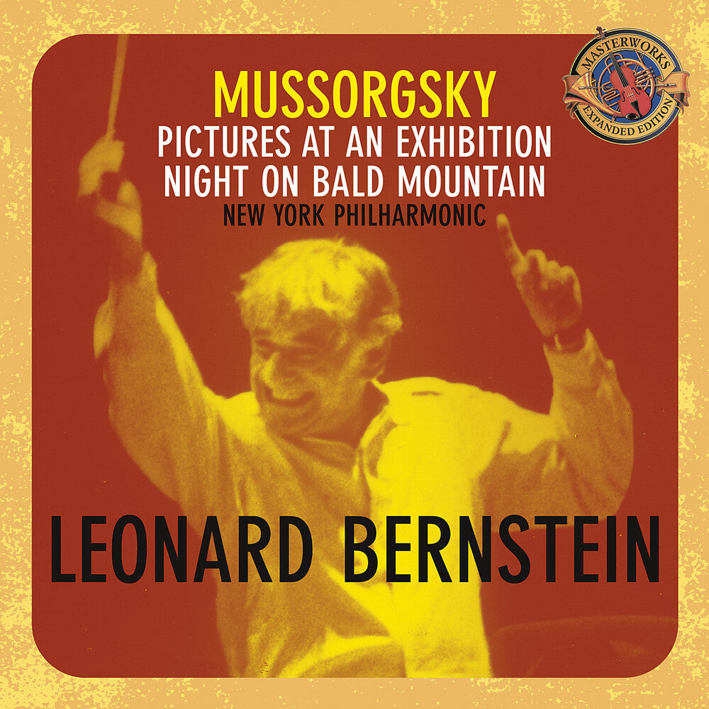 the album cover for Leonard Bernstein - Pictures At An Exhibition / Night On Bald Mountain