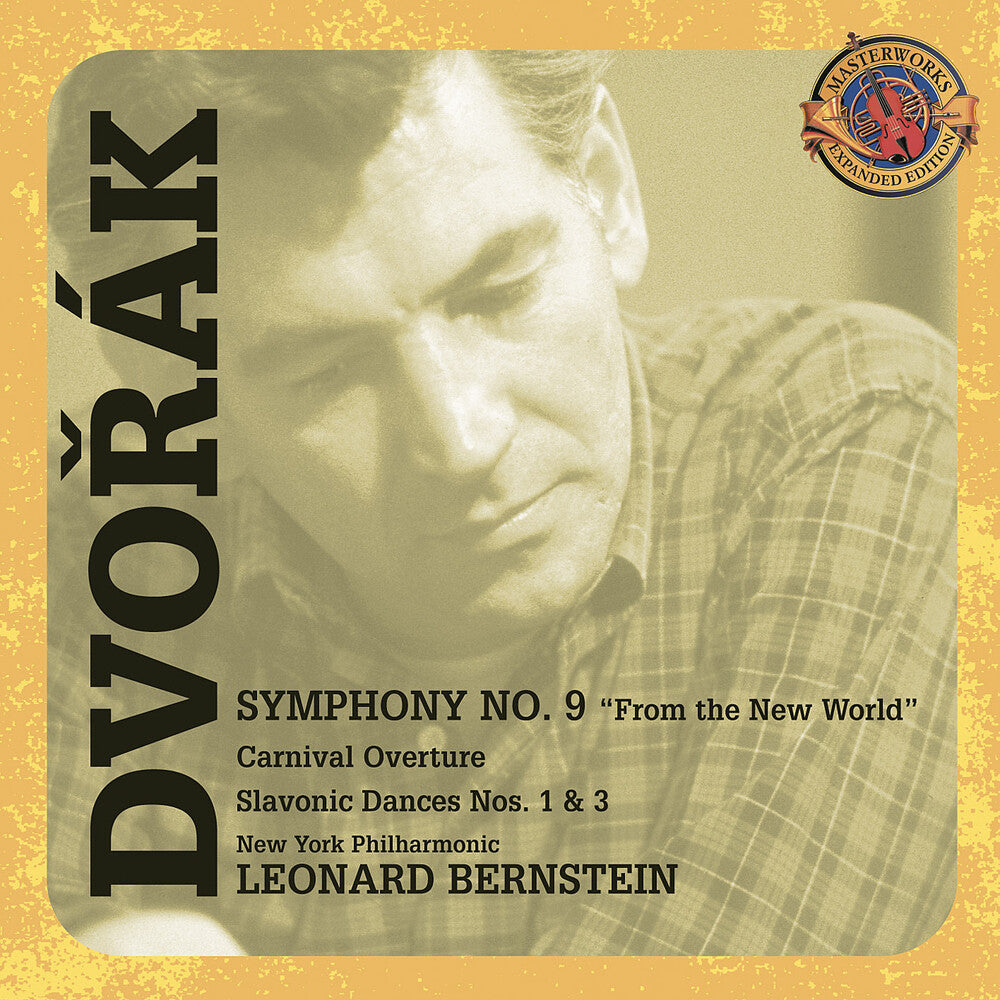 the album cover for Leonard Bernstein - Sym 9 E Min / Carnival Ovtr / Slavonic Dances
