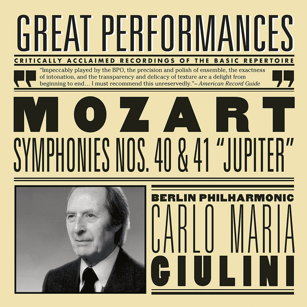 the album cover for Berlin Philharmonic Orchestra - Symphony 40 & 41: Jupiter [Remastered]