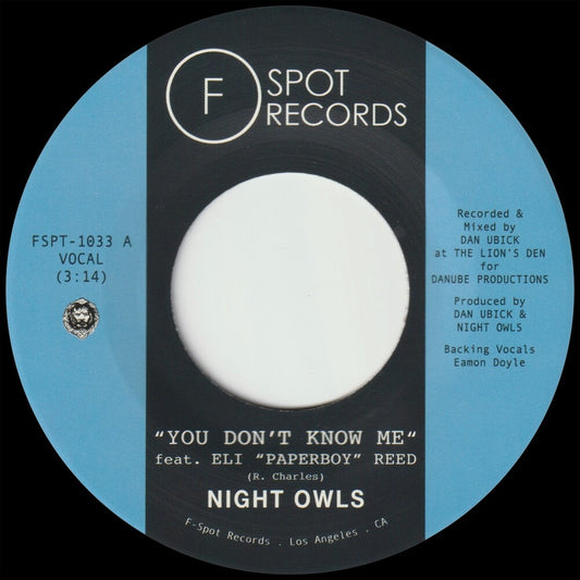 the album cover for Night Owls - You Don't Know Me B/W If You Let Me