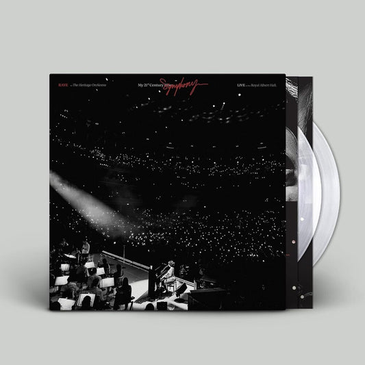 the album cover for Raye & the Heritage Orchestra - My 21st Century Symphony: Live At The Albert Hall - Clear Vinyl