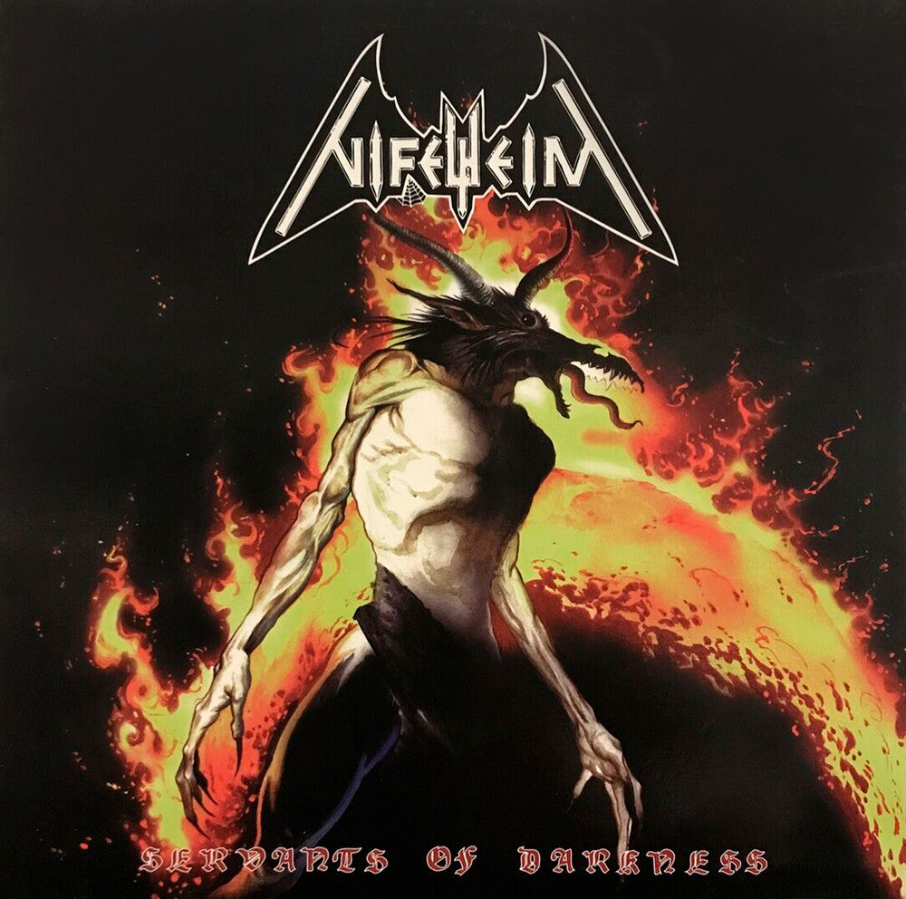 the album cover for Nifelheim - Servants Of Darkness [Colored Vinyl] (Org) (Red) (Uk)