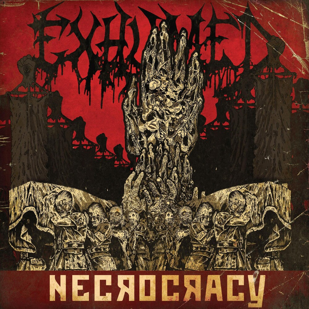 the album cover for Exhumed - Necrocracy [Colored Vinyl] (Red) (Spla)