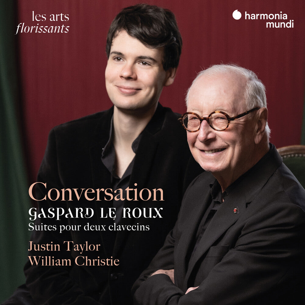 the album cover for William Christie  / Taylor,Justin - Conversation - Gaspard Le Roux: Suites For 2