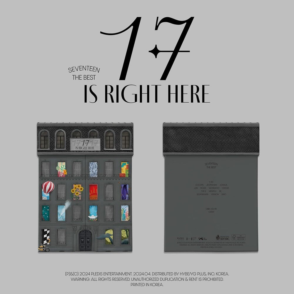 the album cover for SEVENTEEN - Seventeen Best Album '17 Is Right Here' (Here Ver)