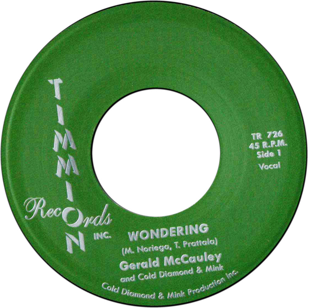 the album cover for Gerald Mccauley  / Cold Diamond & Mink - Wondering/Wondering (Instrumental)