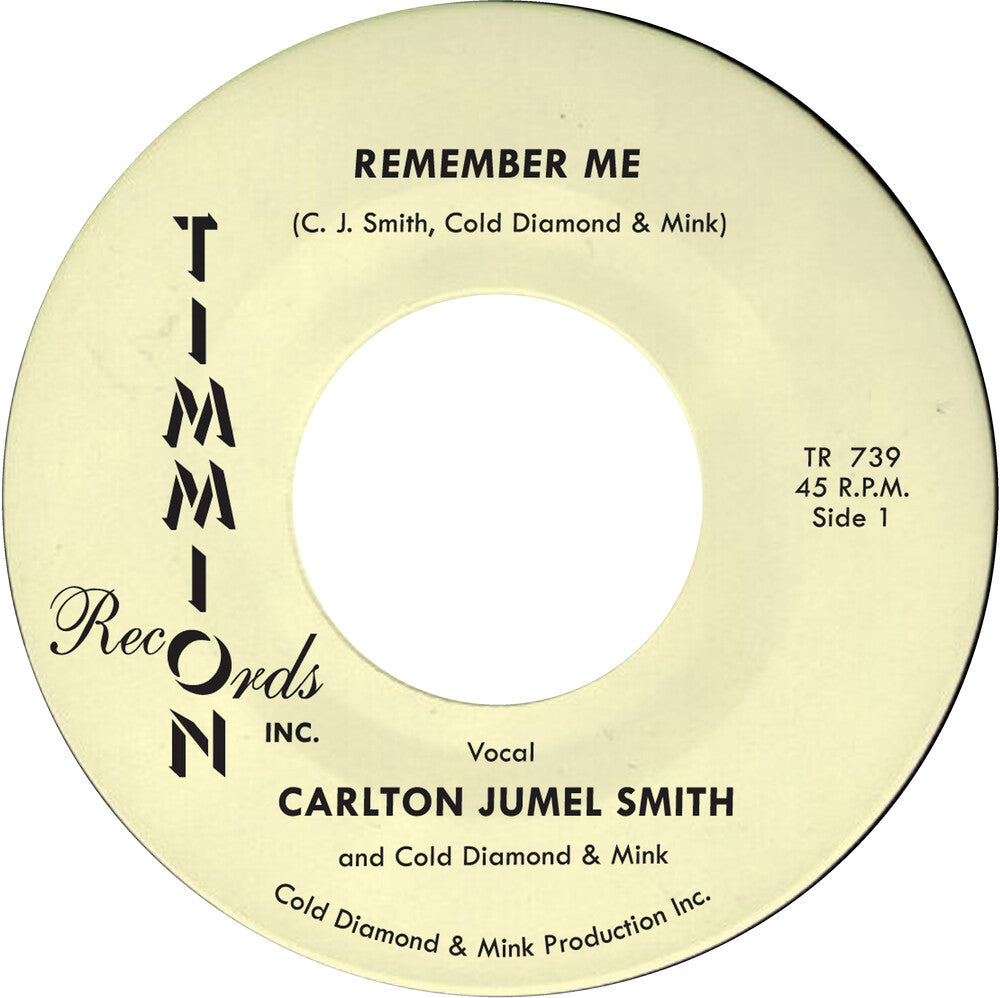 the album cover for Carlton Smith  Jumel / Cold Diamond & Mink - Remember Me
