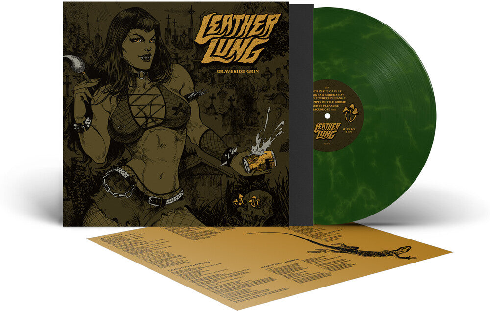 the album cover for Leather Lung - Graveside Grin [Colored Vinyl] (Grn) (Ofgv)