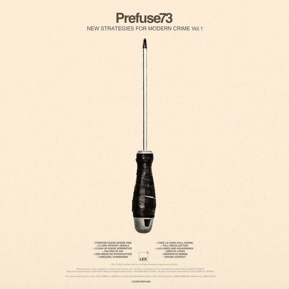 the album cover for Prefuse 73 - New Strategies For Modern Crime Vol. 1