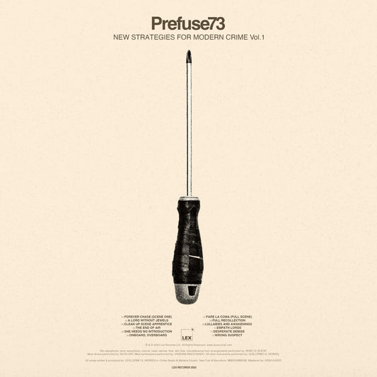 the album cover for Prefuse 73 - New Strategies For Modern Crime Vol. 1