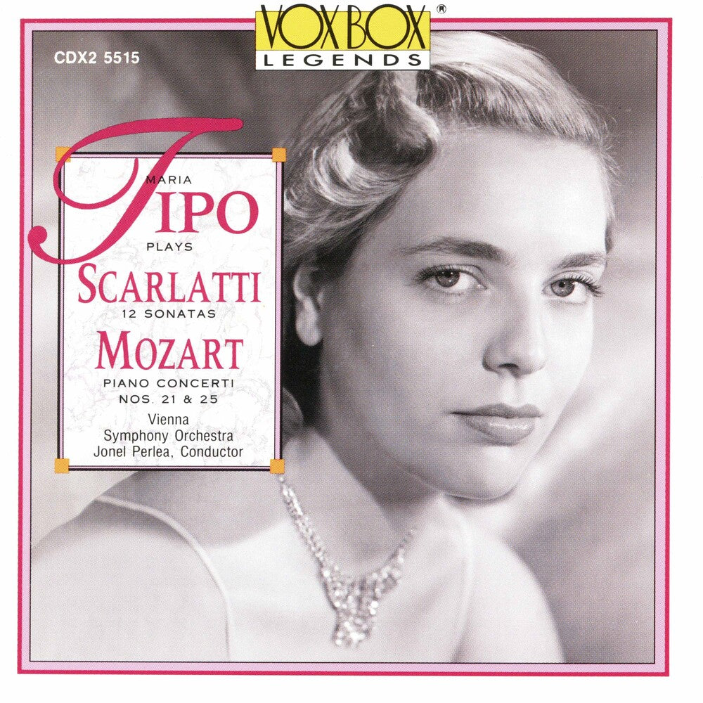 the album cover for Vienna Symphony Orchestra - Maria Tipo Plays Mozart &amp; Scarletti