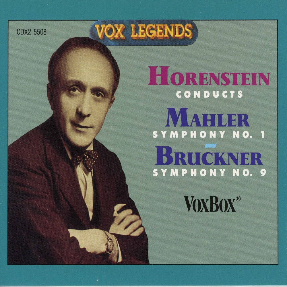 the album cover for Jascha Horenstein - Horenstein Conducts Mahler Symphony No. 1 & Bruckner Symphony No. 9