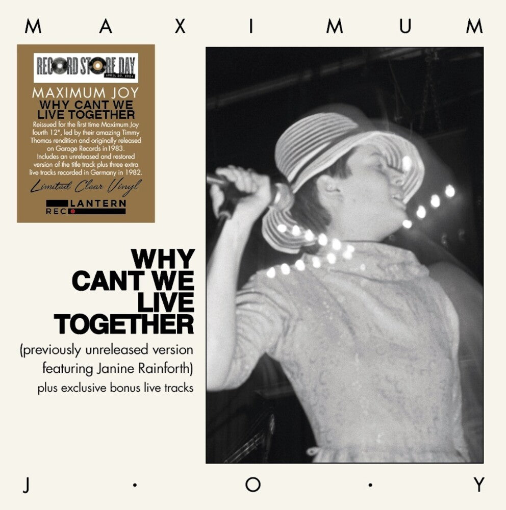 the album cover for Maximum Joy - Why Can't We Live Together [Clear Vinyl] [Limited Edition] (Uk)
