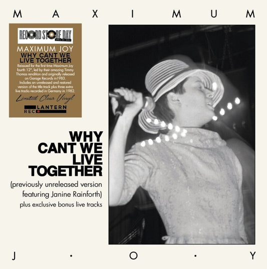 the album cover for Maximum Joy - Why Can't We Live Together [Clear Vinyl] [Limited Edition] (Uk)