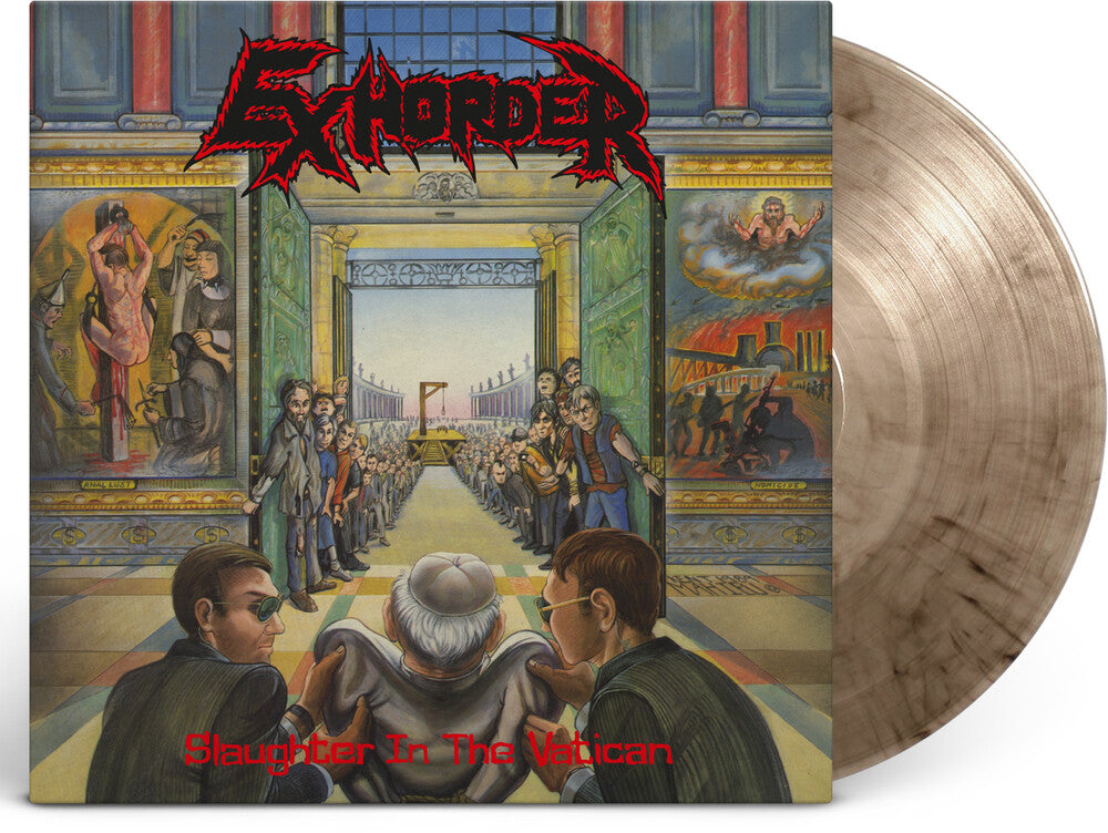 the album cover for Exhorder - Slaughter In The Vatican (Blk) [Colored Vinyl] [Clear Vinyl] [Limited Edition]